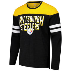 Pittsburgh Steelers G-III Sports by Carl Banks Adaptive Hail Mary Long Sleeve T-Shirt - Black/Gold - NFL