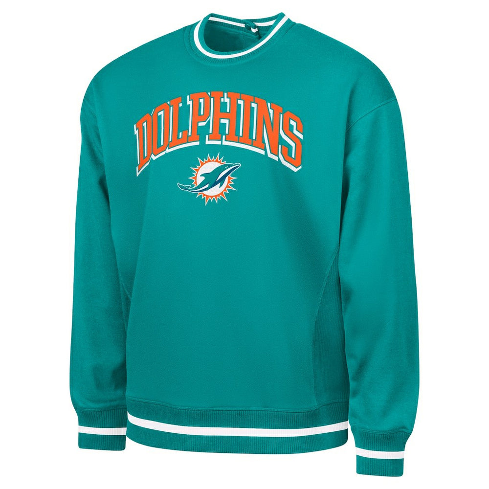 Miami Dolphins G-III Sports by Carl Banks Adaptive Blocker Fleece Pullover Sweatshirt - Aqua - NFL
