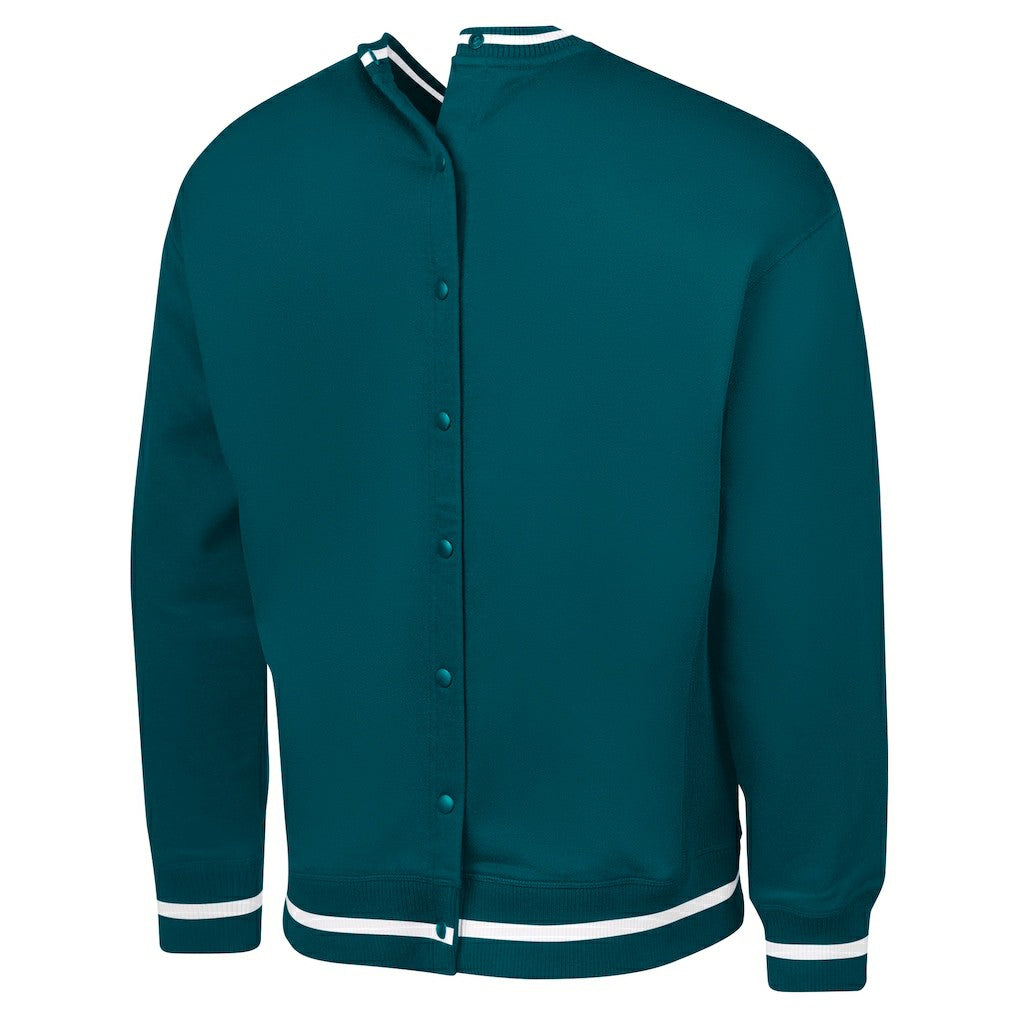 Philadelphia Eagles G-III Sports by Carl Banks Adaptive Blocker Fleece Pullover Sweatshirt - Midnight Green - NFL