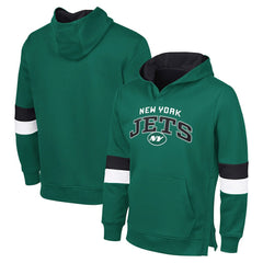New York Jets G-III Sports by Carl BanksMen's Adaptive Faceoff Pullover Hoodie - Green/Gray - NFL