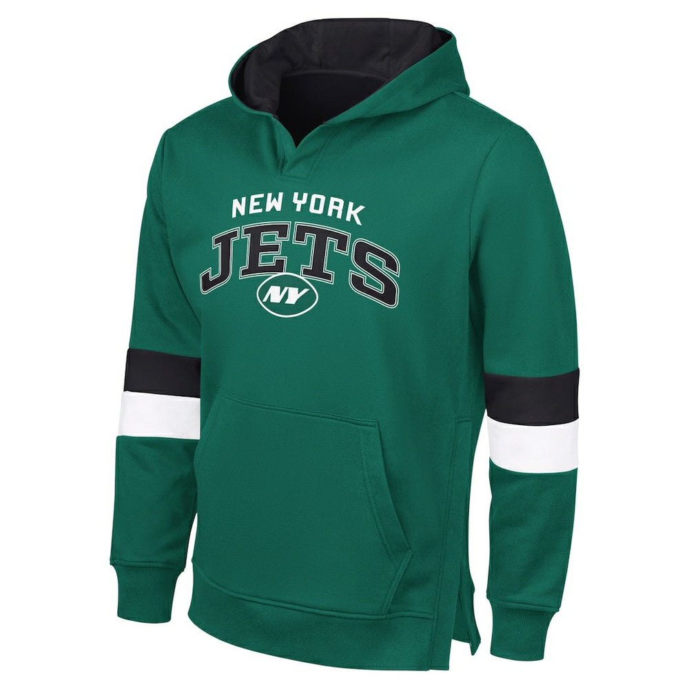 New York Jets G-III Sports by Carl BanksMen's Adaptive Faceoff Pullover Hoodie - Green/Gray - NFL