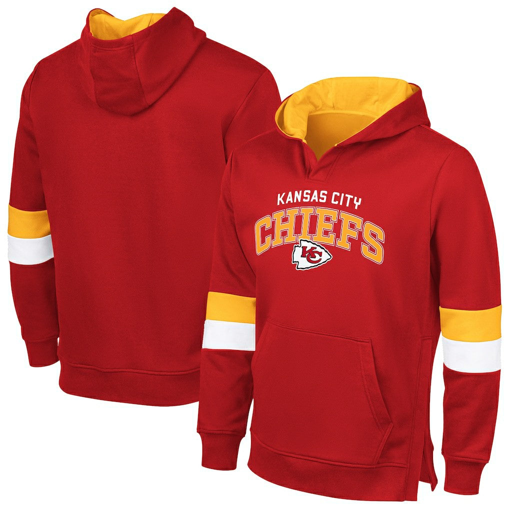 Kansas City Chiefs G-III Sports by Carl Banks Adaptive Faceoff Pullover Hoodie - Red/Gold - NFL