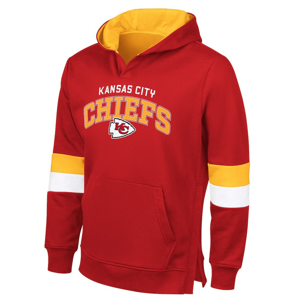 Kansas City Chiefs G-III Sports by Carl Banks Adaptive Faceoff Pullover Hoodie - Red/Gold - NFL