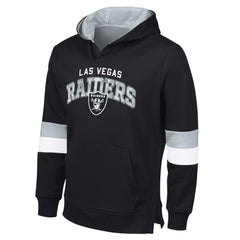 Las Vegas Raiders G-III Sports by Carl Banks Adaptive Faceoff Pullover Hoodie - Black/Silver - NFL