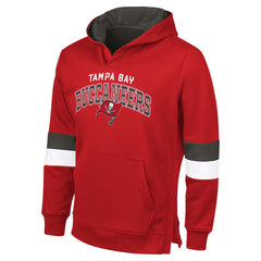 Tampa Bay Buccaneers G-III Sports by Carl BanksMen's Adaptive Faceoff Pullover Hoodie - Red/Pewter - NFL