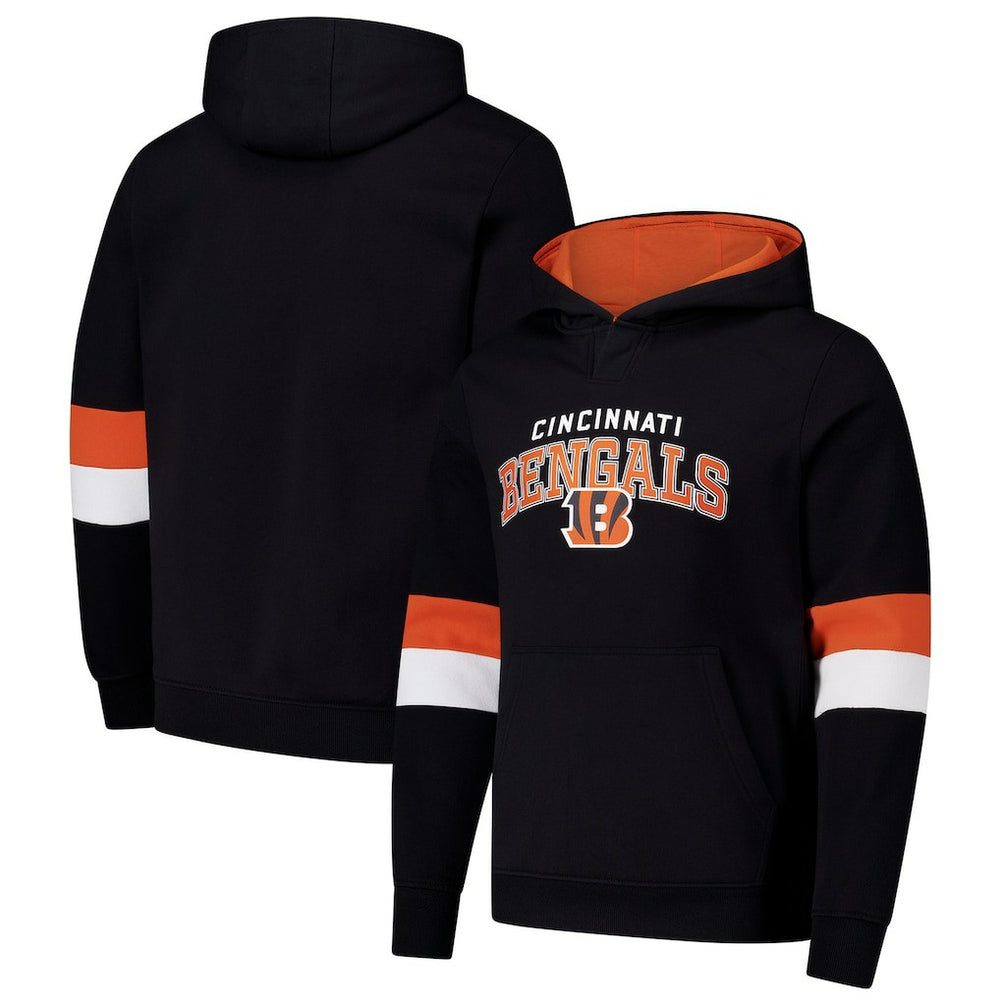 Cincinnati Bengals G-III Sports by Carl Banks Adaptive Faceoff Pullover Hoodie - Black/Orange - NFL