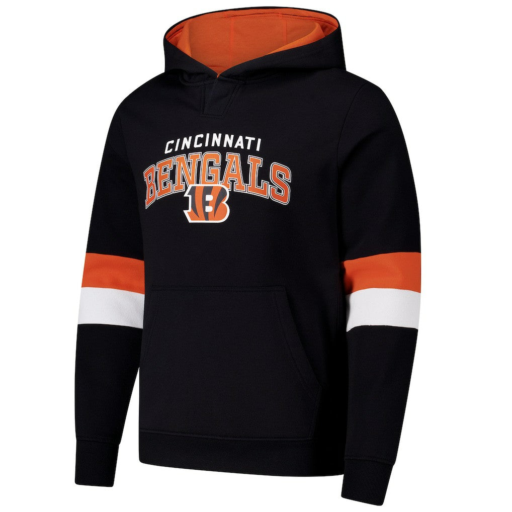 Cincinnati Bengals G-III Sports by Carl Banks Adaptive Faceoff Pullover Hoodie - Black/Orange - NFL