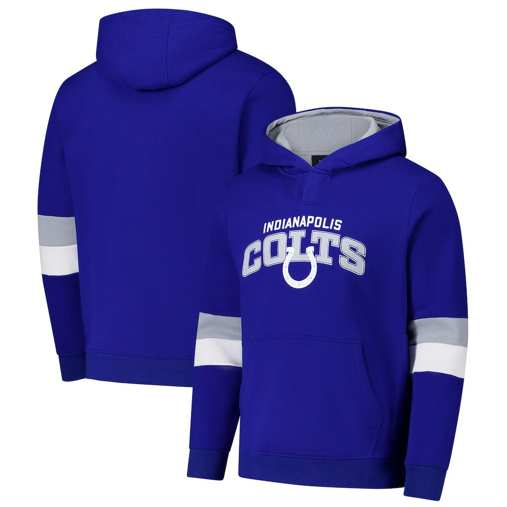 Indianapolis Colts G-III Sports by Carl Banks Adaptive Faceoff Pullover Hoodie - Royal/Silver - NFL