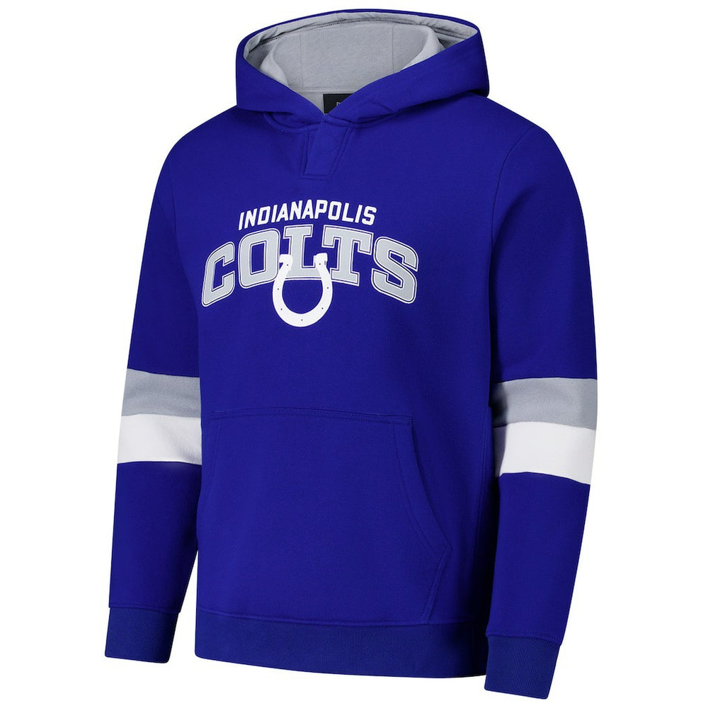 Indianapolis Colts G-III Sports by Carl Banks Adaptive Faceoff Pullover Hoodie - Royal/Silver - NFL