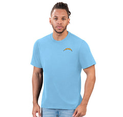 Los Angeles Chargers Margaritaville Flip Flop T-Shirt - Light Blue - NFL
