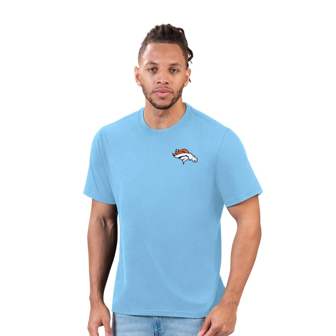 Denver Broncos Margaritaville Flip Flop T-Shirt - Light Blue - NFL