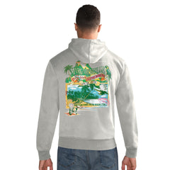 New York Jets Margaritaville Time Flies Garment Dyed Pullover Hoodie - Gray - NFL