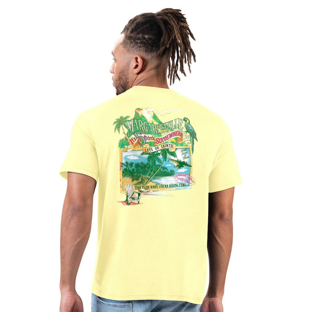 New Orleans Saints Margaritaville Time Flies T-Shirt - Gold - NFL