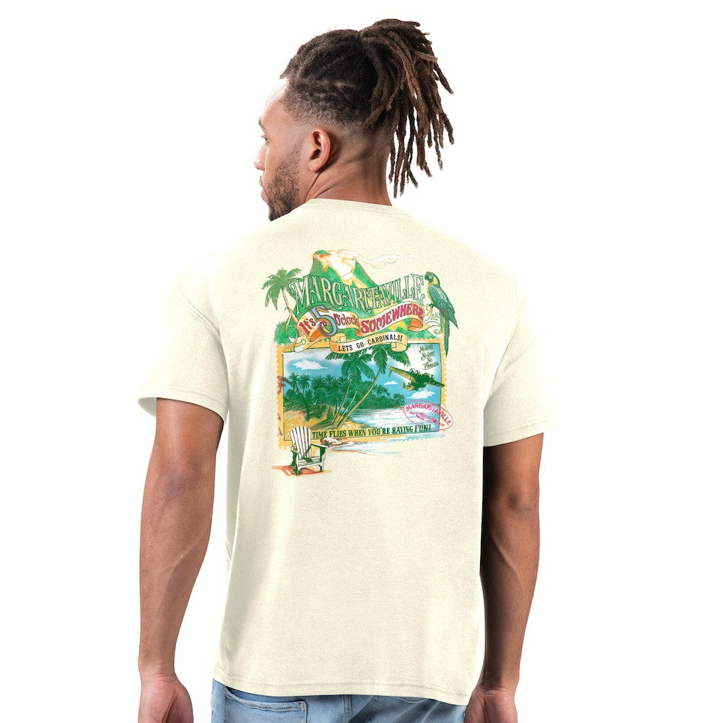 Arizona Cardinals Margaritaville Time Flies T-Shirt - Cream - NFL