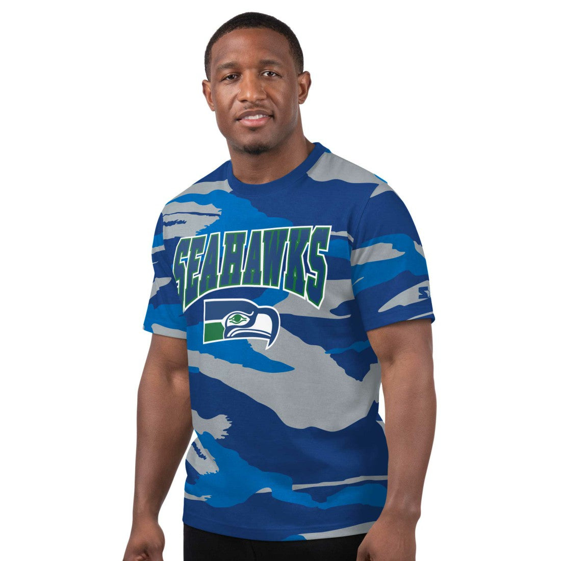 Seattle Seahawks Starter Thursday Night Gridiron Classics Vintage Logo T-Shirt - Royal/Gray - NFL