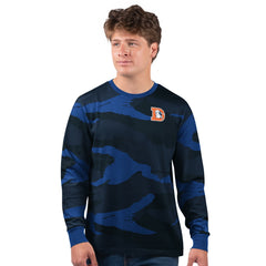 Denver Broncos Starter Thursday Night Gridiron Vintage Logo Long Sleeve T-Shirt - Navy/Royal - NFL