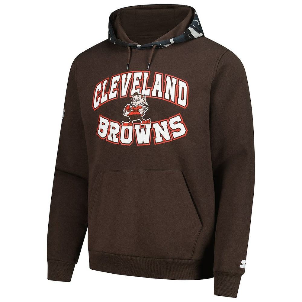 Cleveland Browns Starter Thursday Night Gridiron Vintage Logo Pullover Hoodie - Brown - NFL