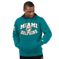 Miami Dolphins Starter Thursday Night Gridiron Vintage Logo Pullover Hoodie - Aqua - NFL