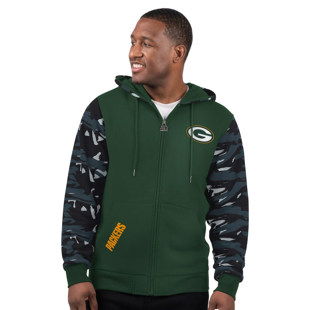 Green Bay Packers Starter Thursday Night Gridiron Full-Zip Hoodie - Green - NFL