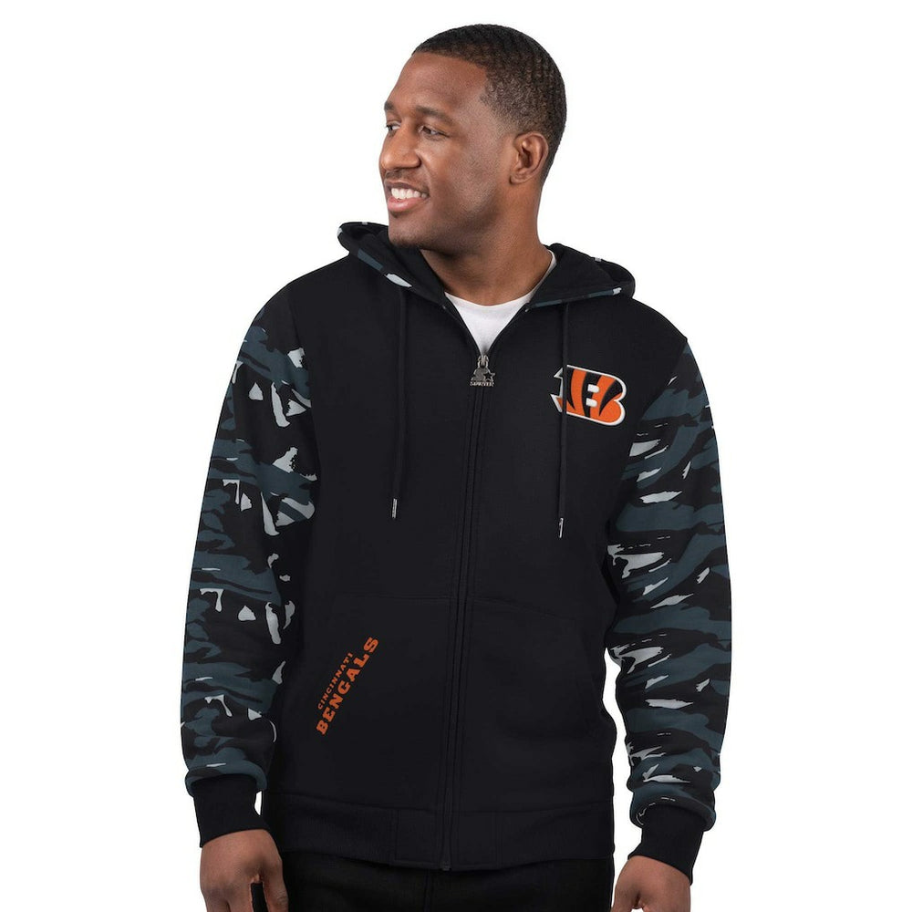 Cincinnati Bengals Starter Thursday Night Gridiron Full-Zip Hoodie - Black - NFL