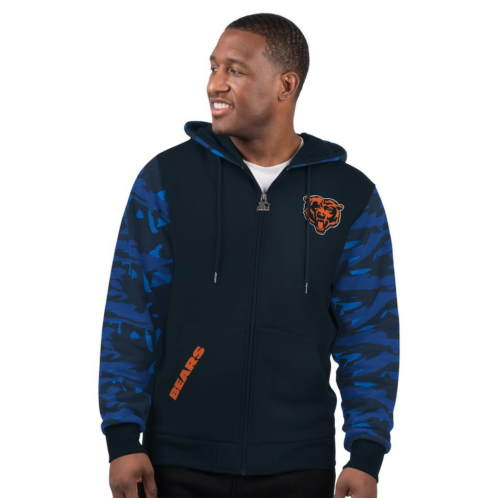 Chicago Bears Starter Thursday Night Gridiron Full-Zip Hoodie - Navy - NFL