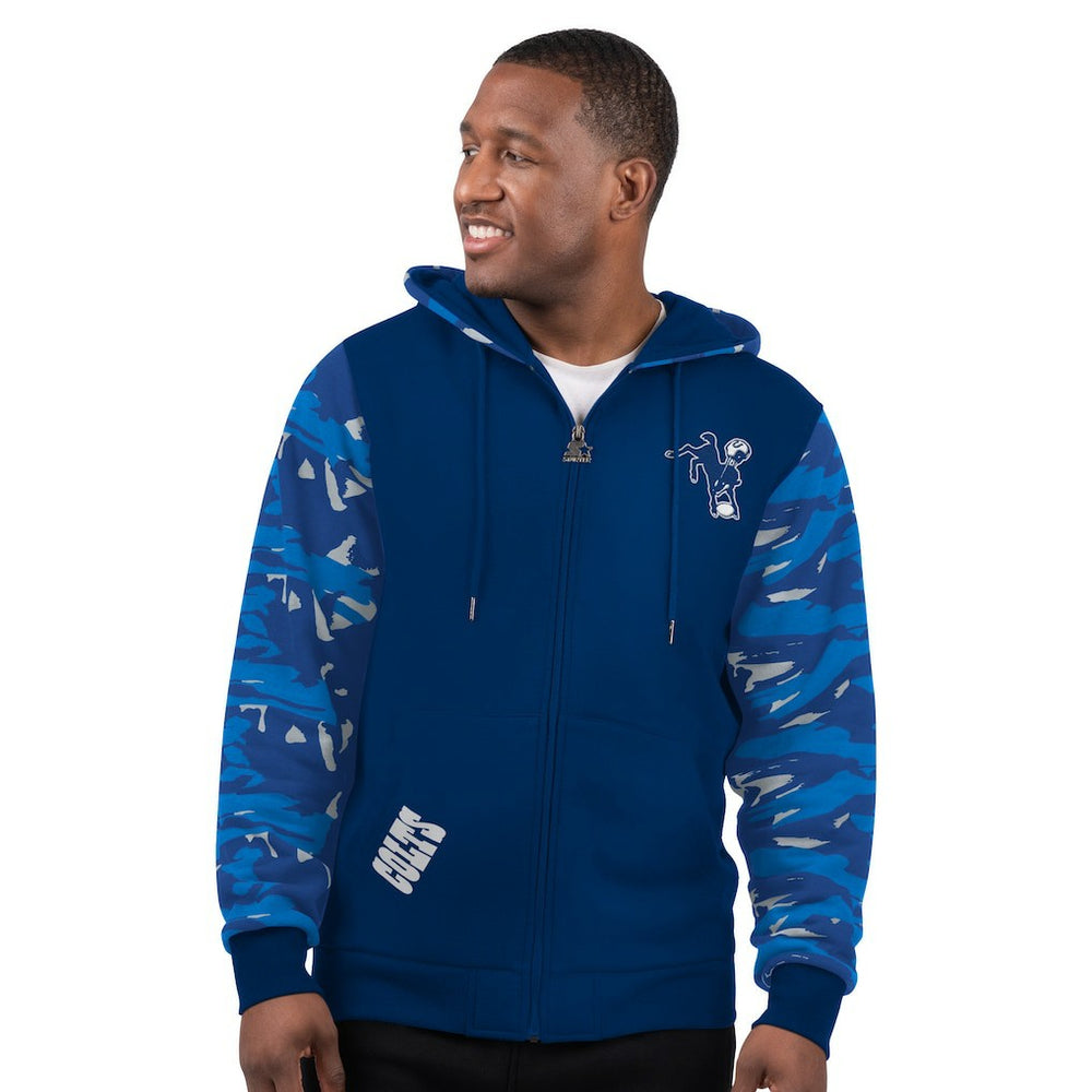 Indianapolis Colts Starter Thursday Night Gridiron Vintage Logo Full-Zip Hoodie - Royal - NFL
