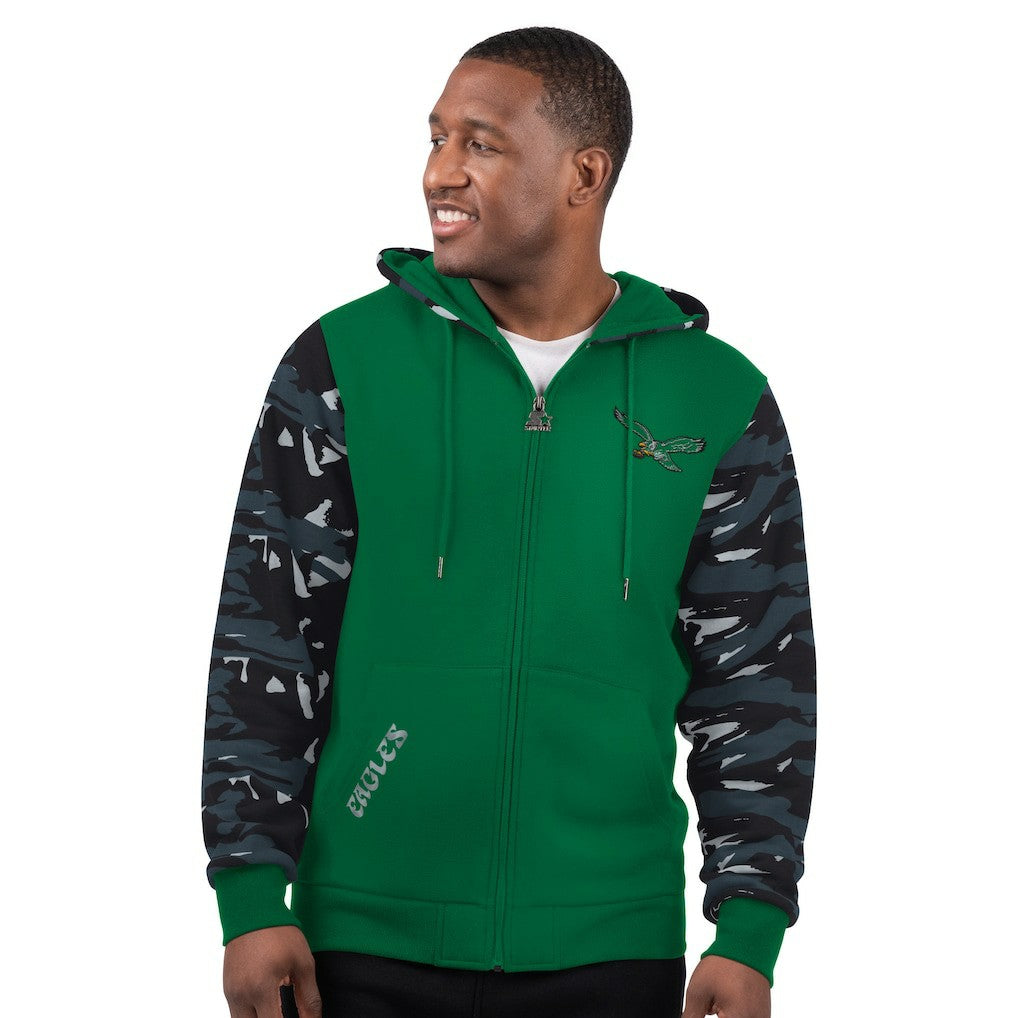 Philadelphia Eagles Starter Thursday Night Gridiron Vintage Logo Full-Zip Hoodie - Kelly Green - NFL
