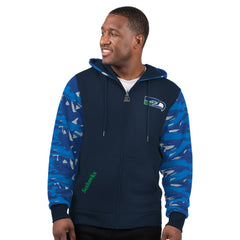 Seattle Seahawks Starter Thursday Night Gridiron Vintage Logo Full-Zip Hoodie - Navy - NFL