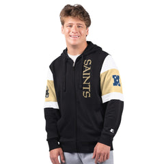 New Orleans Saints Starter Extreme Full-Zip Hoodie - Black - NFL