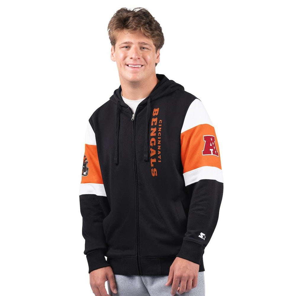 Cincinnati Bengals Starter Extreme Full-Zip Hoodie - Black - NFL