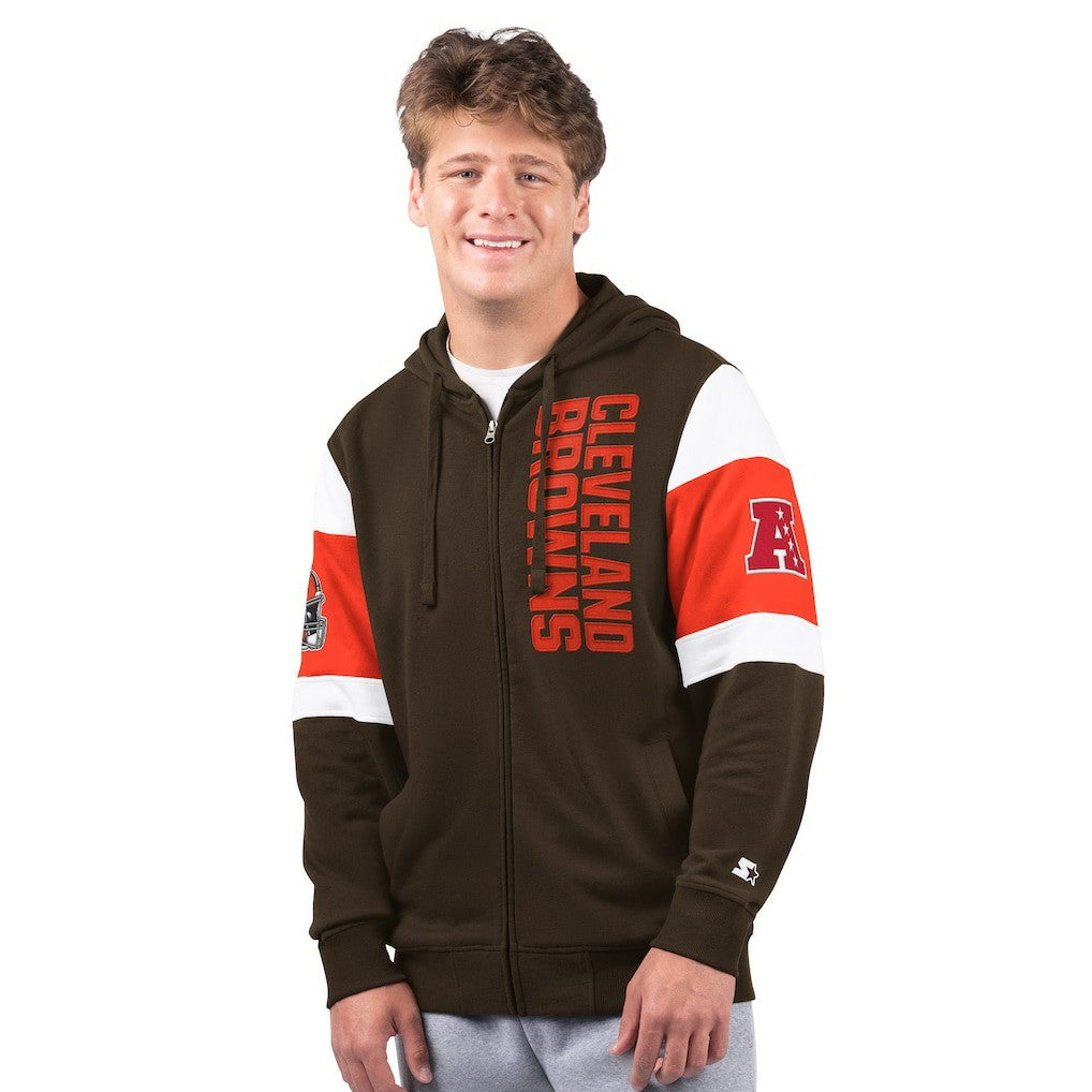 Cleveland Browns Starter Extreme Full-Zip Hoodie - Brown - NFL