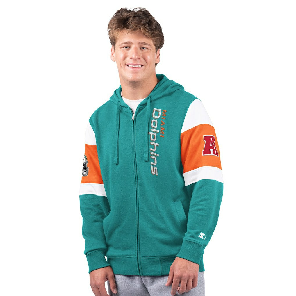 Miami Dolphins Starter Extreme Full-Zip Hoodie - Aqua - NFL