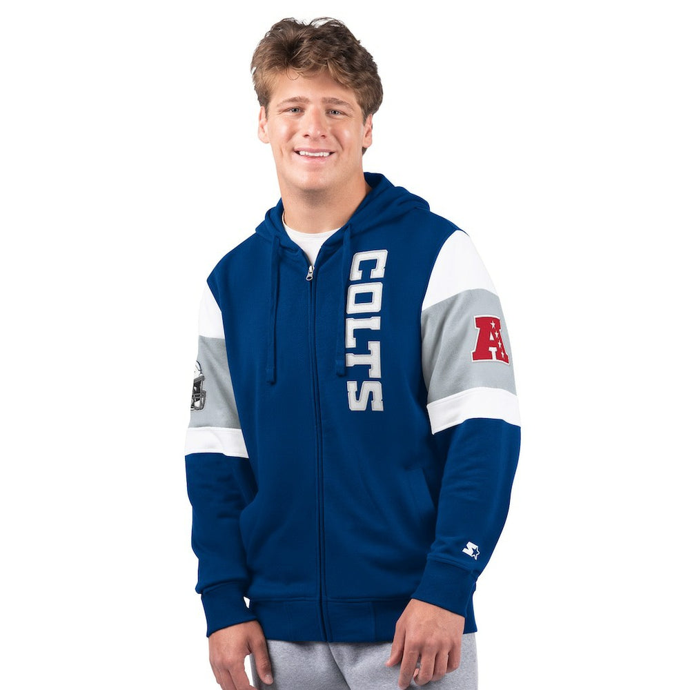 Indianapolis Colts Starter Extreme Full-Zip Hoodie - Royal - NFL