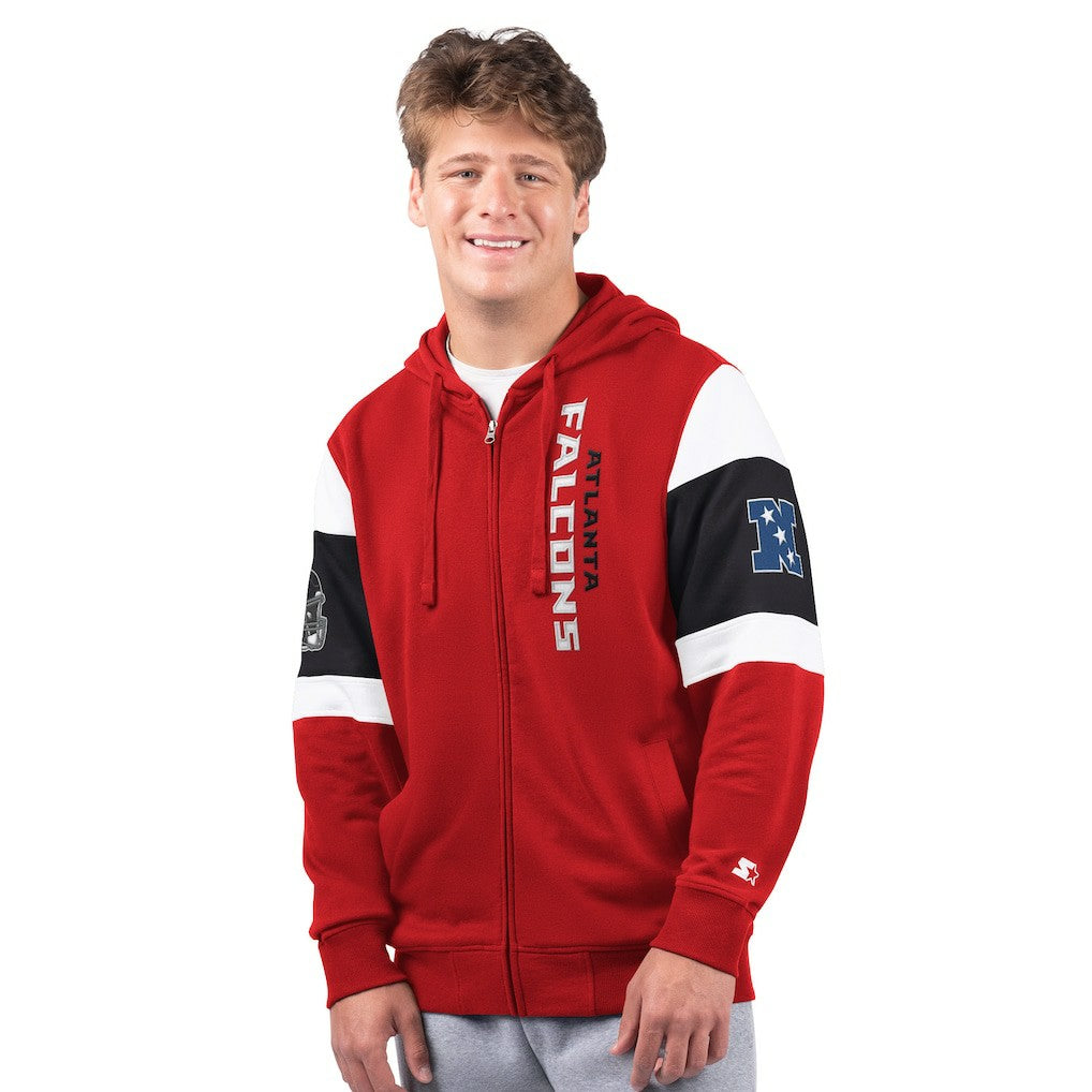 Atlanta Falcons Starter Extreme Full-Zip Hoodie - Red - NFL