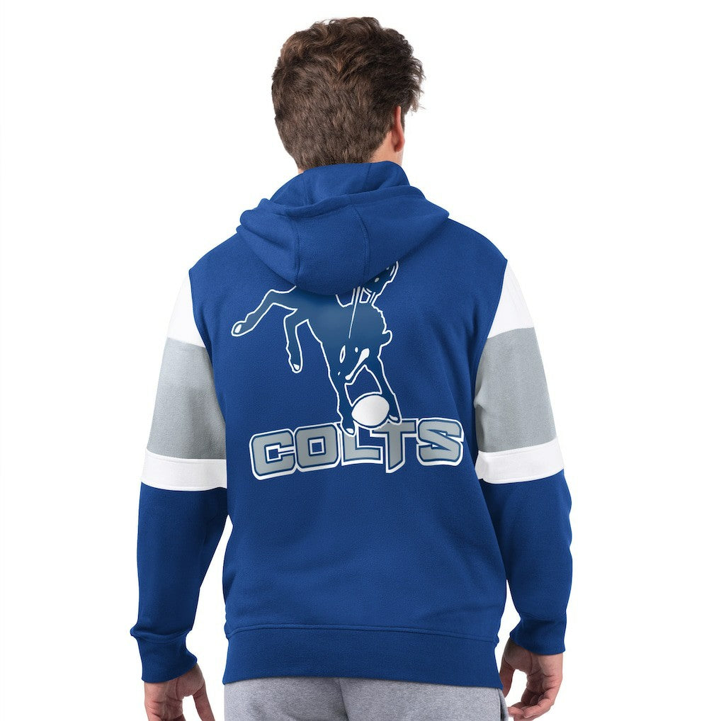 Indianapolis Colts Starter Extreme Vintage Logo Full-Zip Hoodie - Royal - NFL