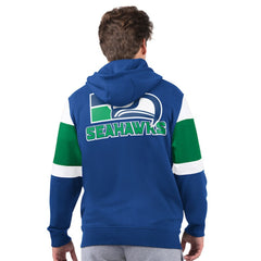 Seattle Seahawks Starter Extreme Vintage Logo Full-Zip Hoodie - Royal - NFL