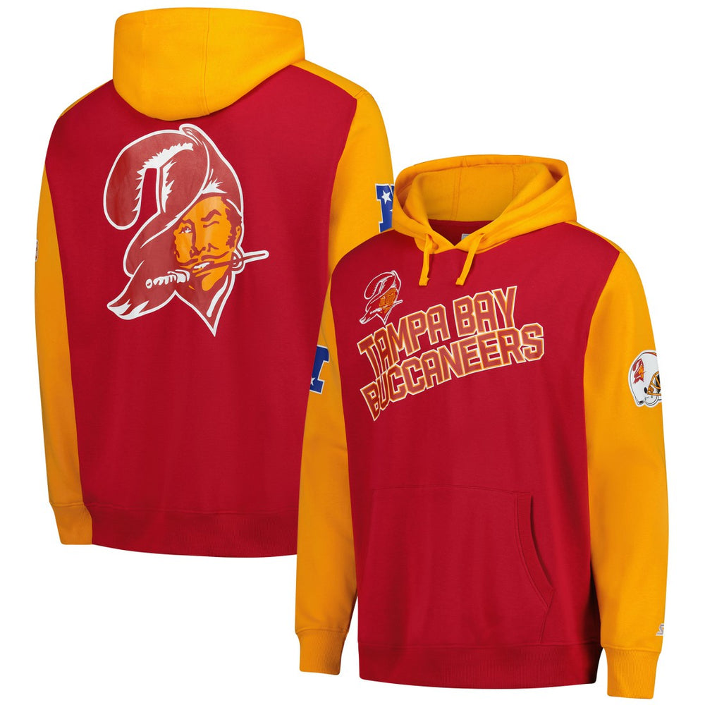 Tampa Bay Buccaneers Starter Extreme Vintage Logo Pullover Hoodie - Orange - NFL