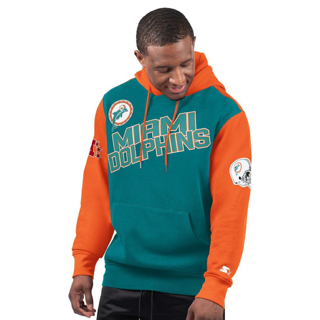 Miami Dolphins Starter Extreme Vintage Logo Pullover Hoodie - Aqua - NFL
