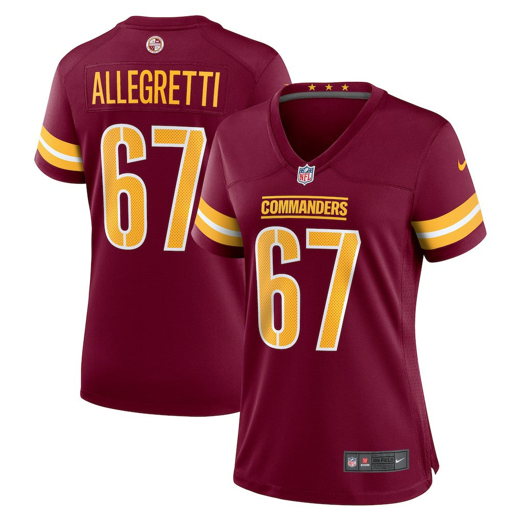Nick Allegretti Washington Commanders Women's Game Jersey - Burgundy - Nike