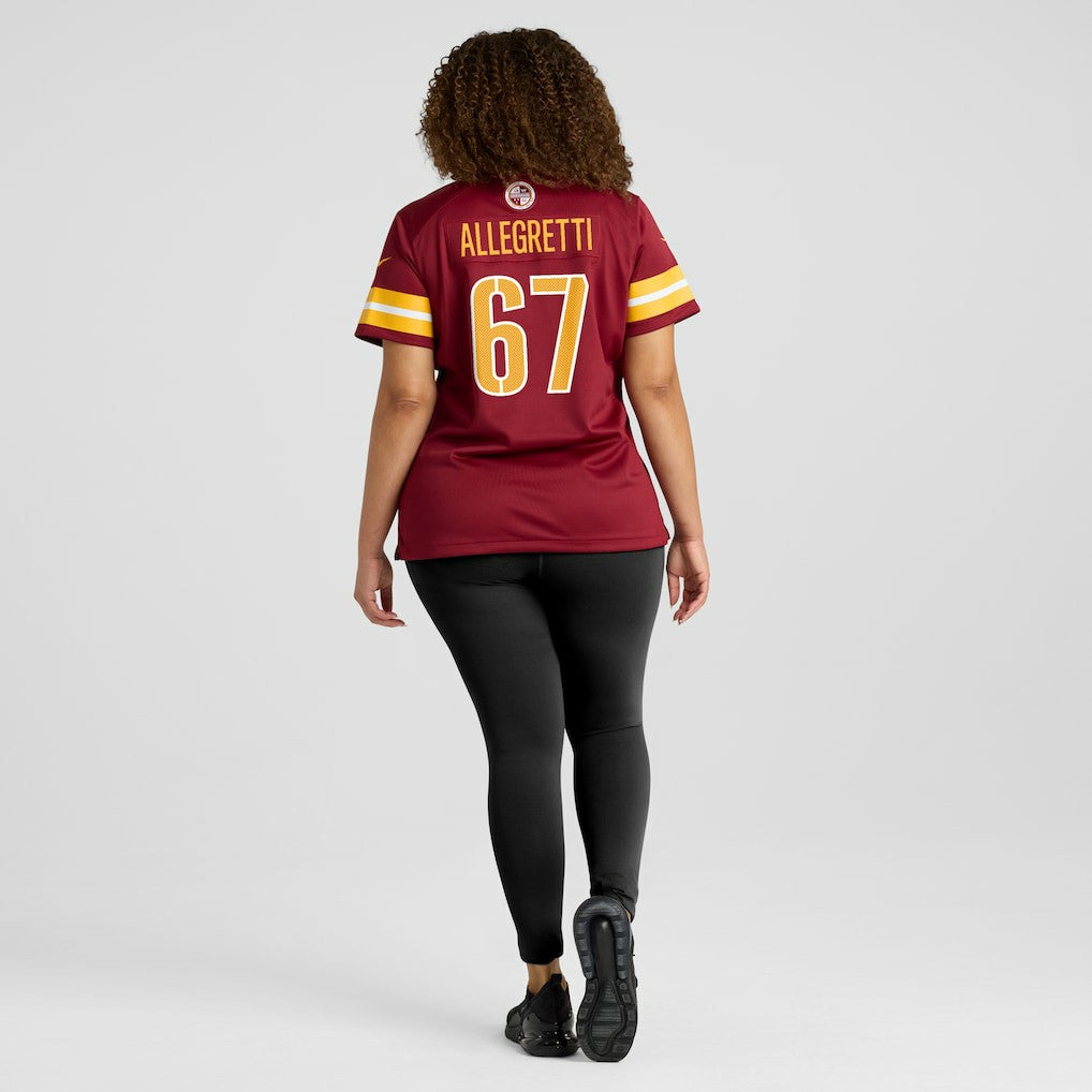 Nick Allegretti Washington Commanders Women's Game Jersey - Burgundy - Nike
