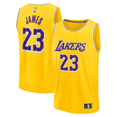 Fanatics LeBron James Los Angeles Lakers Fast Break Replica Jersey Icon Edition Gold