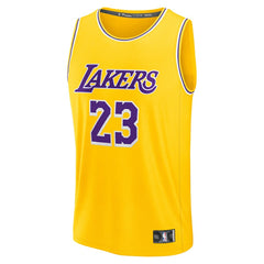 Fanatics LeBron James Los Angeles Lakers Fast Break Replica Jersey Icon Edition Gold
