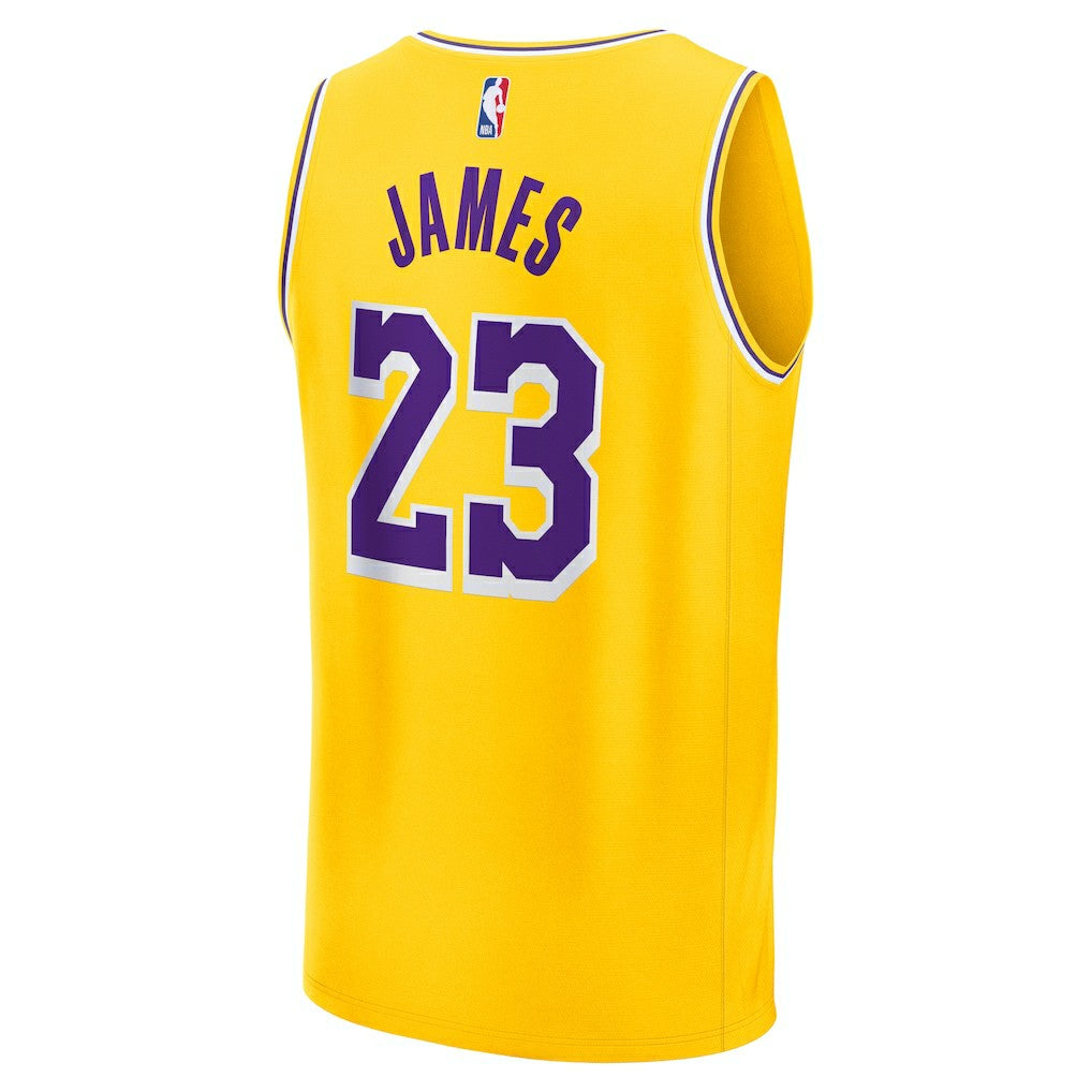 Fanatics LeBron James Los Angeles Lakers Fast Break Replica Jersey Icon Edition Gold