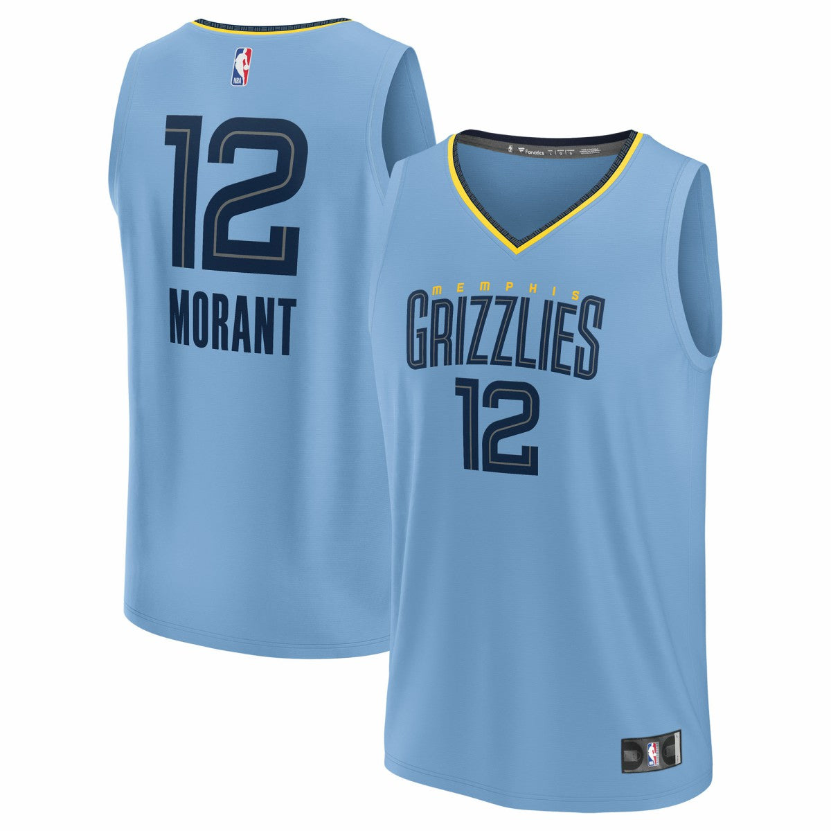 Fanatics Ja Morant Memphis Grizzlies Fast Break Replica Player Jersey Statement Edition Light Blue