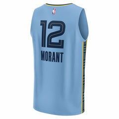 Fanatics Ja Morant Memphis Grizzlies Fast Break Replica Player Jersey Statement Edition Light Blue