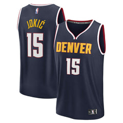 Fanatics Nikola Jokic Denver Nuggets Fast Break Replica Player Jersey Icon Edition Navy