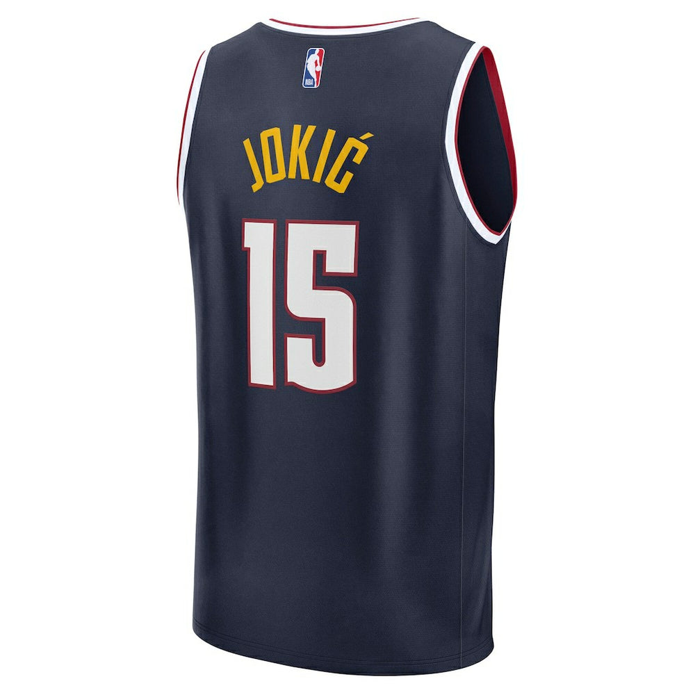 Fanatics Nikola Jokic Denver Nuggets Fast Break Replica Player Jersey Icon Edition Navy