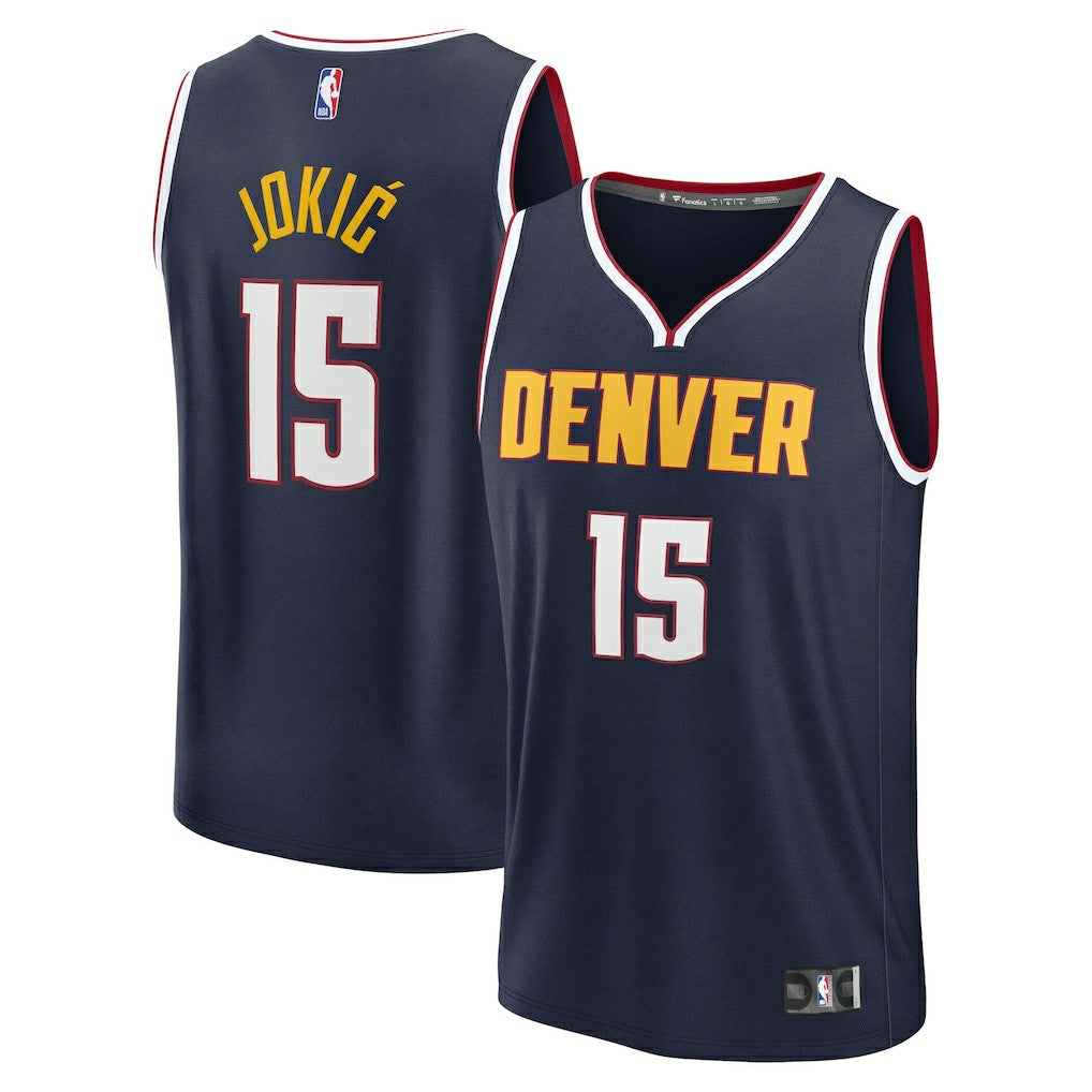 Fanatics Nikola Jokic Denver Nuggets Youth Fast Break Replica Player Jersey Icon Editi- Navy