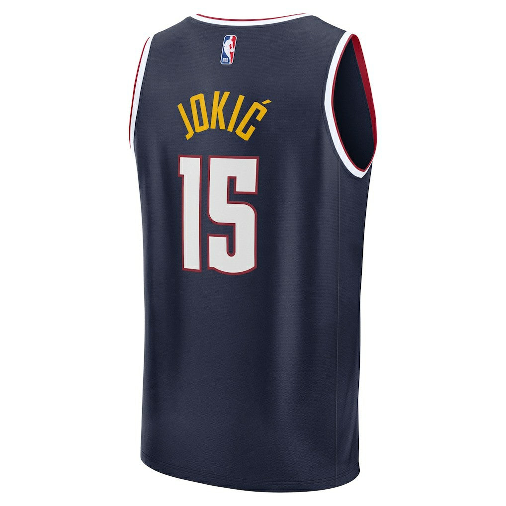 Fanatics Nikola Jokic Denver Nuggets Youth Fast Break Replica Player Jersey Icon Editi- Navy
