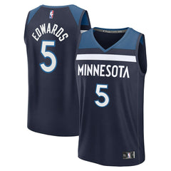 Fanatics Anthony Edwards Minnesota Timberwolves Fast Break Replica Player Jersey Icon Edition Navy